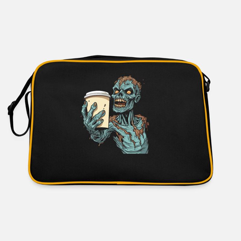 Kaffee Cafe Halloween Zombie Hand Retro Tasche