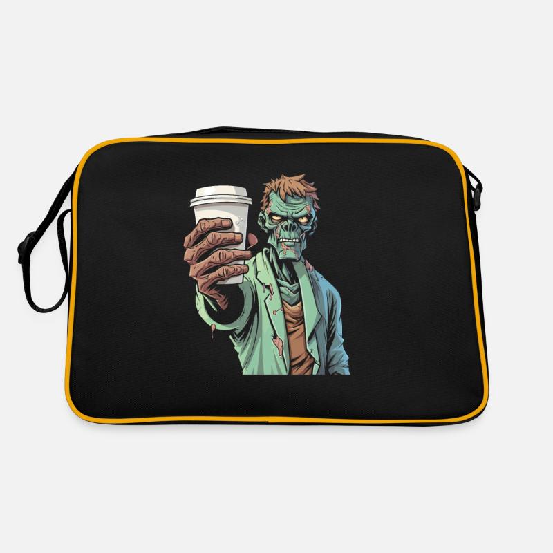 Kaffee Cafe Halloween Zombie Hand Retro Tasche