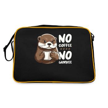 Kaffee Cafe Otter Pas de café Pas de Workee - Sac Retro - noir/or - Dos