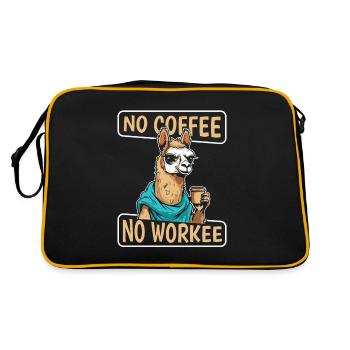 Kaffee Cafe Lama Pas De Café Pas de Workee - Sac Retro - noir/or - Dos