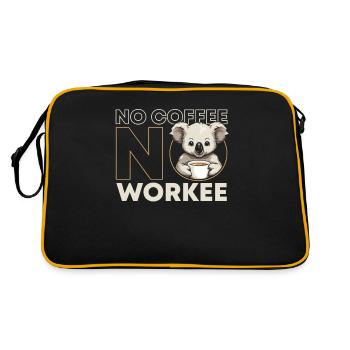 Coffee Cafe Koala Bear No Coffee No Workee - Retro Bag - black/gold - Back