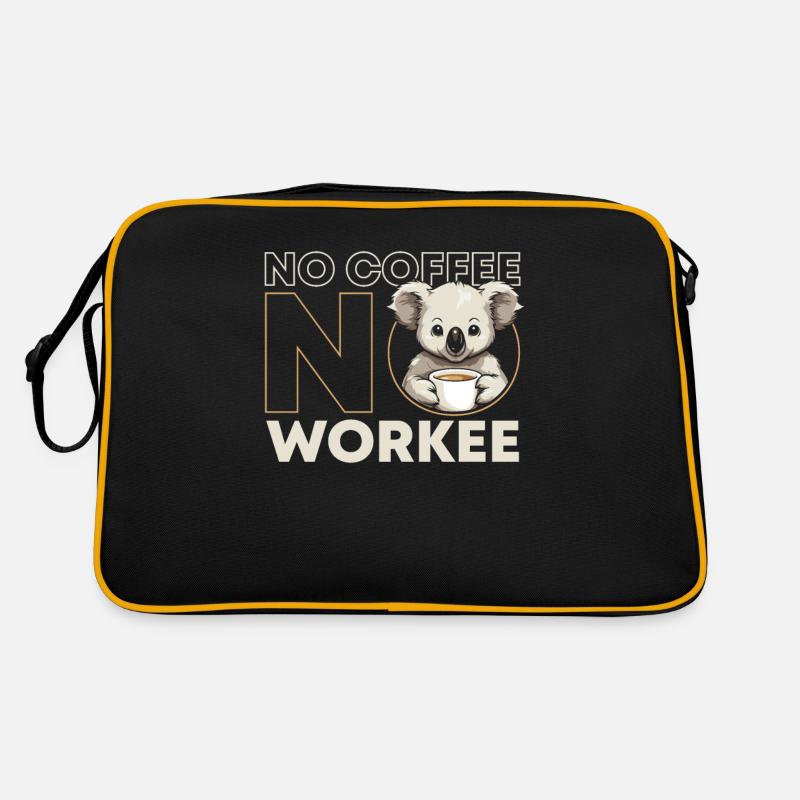 Kaffee Cafe Koalabär No Coffee No Workee Retro Tasche