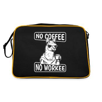 Kaffee Cafe Lama Pas De Café Pas de Workee - Sac Retro - noir/or - Dos