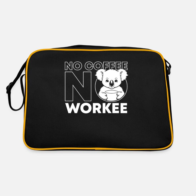 Kaffee Cafe Koalabär No Coffee No Workee Retro Tasche