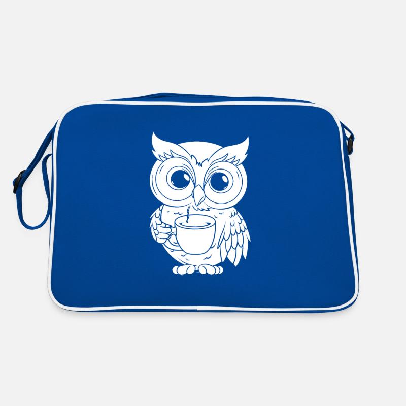 Kaffee Cafe Eule Retro Tasche