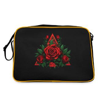 Rose rouge Goth - Sac Retro - noir/or - Dos