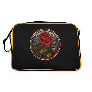 Rose rouge Goth - Sac Retro - noir/or - Dos