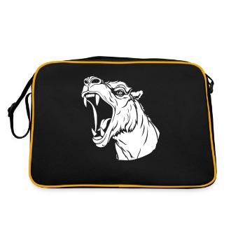 Visage de chameau - Sac Retro - noir/or - Dos