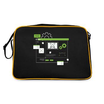 Developer, Coder, Programmer - Retro Bag - black/gold - Back