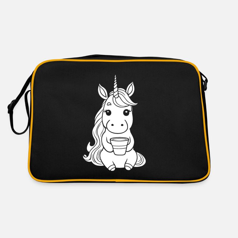 Einhorn Unicorn Kaffee Retro Tasche