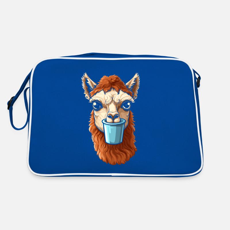 Alpaka Kaffee Retro Tasche
