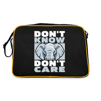 éléphant drôle ne sait pas ne pas s’en soucier - Sac Retro - noir/or - Dos