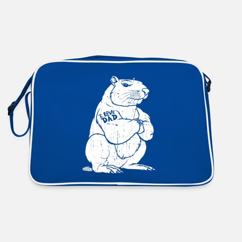 Capybara Capybara Biceps Tattoo I Love Dad Retro Bag