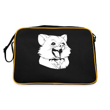 Panda roux souriant - Sac Retro - noir/or - Dos