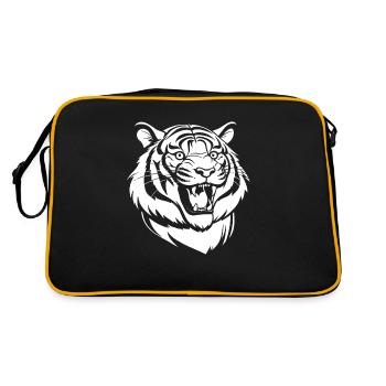 Tigre souriant - Sac Retro - noir/or - Dos