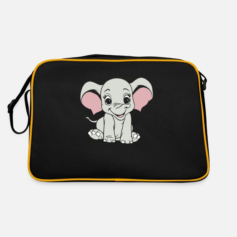 Éléphant souriant Sac Retro
