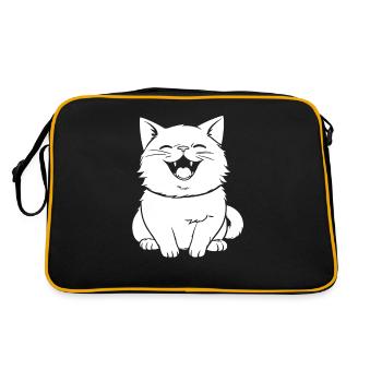 Chat souriant - Sac Retro - noir/or - Dos