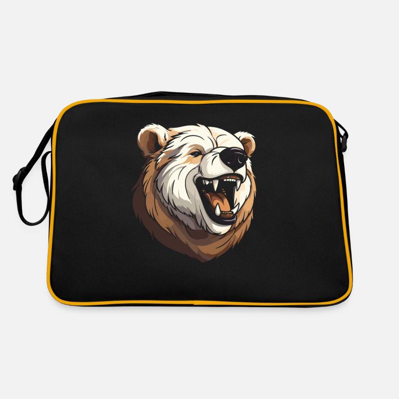 Ours Brun Ours Souriant Sac Retro