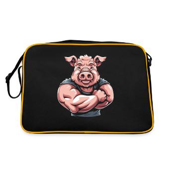 Cochon de fitness - Sac Retro - noir/or - Dos