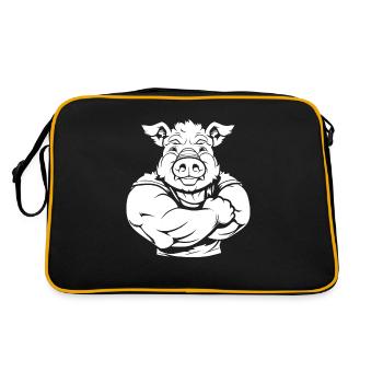 Cochon de fitness - Sac Retro - noir/or - Dos