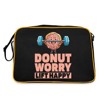 Donut Fitness Funny Donut Gym - Sac Retro - noir/or - Dos