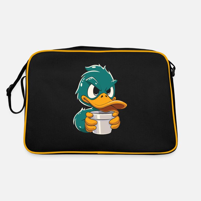 Ente - Retro Tasche - Schwarz/Gold