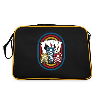 Poker - Retro Tasche - Schwarz/Gold - Hinten