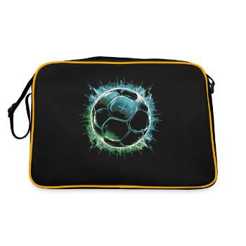 Fußball Fußballer - Retro Tasche - Schwarz/Gold - Hinten