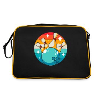 Bowling Bowlen Bowler - Sac Retro - noir/or - Dos