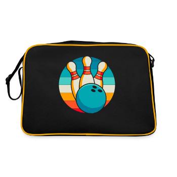 Bowling Bowlen Bowler - Sac Retro - noir/or - Dos