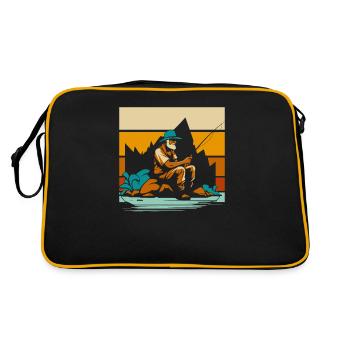 Pêche à la ligne - Sac Retro - noir/or - Dos