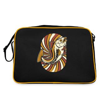 Pêche à la ligne - Sac Retro - noir/or - Dos