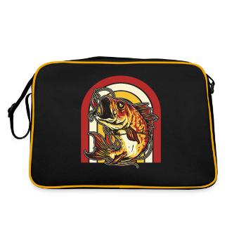 Pêche à la ligne - Sac Retro - noir/or - Dos