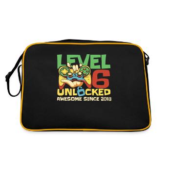 Gaming .6 Birthday 6 Years Gamer - Retro Bag - black/gold - Back