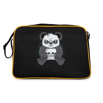 Gamer Gaming Gaming Panda Bear - Retro Bag - black/gold - Back