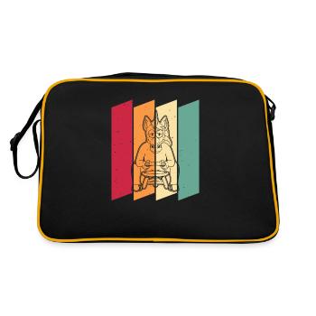 Gamer Gaming Gamer Unicorn - Retro Bag - black/gold - Back
