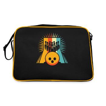 Bowling Bowlen Bowler - Sac Retro - noir/or - Dos