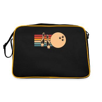 Bowling Bowlen Bowler - Sac Retro - noir/or - Dos