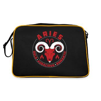 Aries Zodiac Signs Features - Retro Bag - black/gold - Back