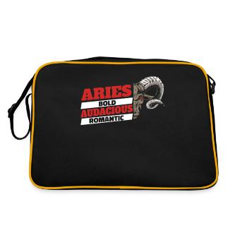 Aries Zodiac Signs Features - Retro Bag - black/gold - Back