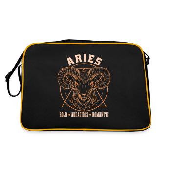 Aries Zodiac Signs Features - Retro Bag - black/gold - Back