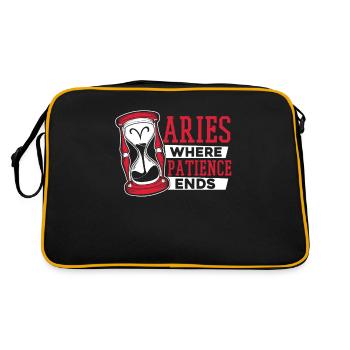 Aries Astrology - Retro Bag - black/gold - Back