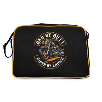 Motorrad Biker Motorbike Motorcycle Dad - Retro Bag - black/gold - Back