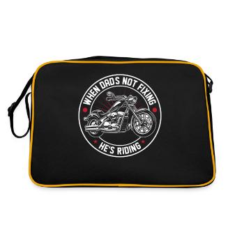 Motorrad Biker Motorbike Motorcycle Dad - Retro Bag - black/gold - Back