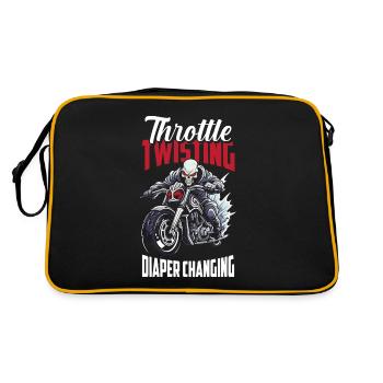 Motorrad Biker Motorbike Motorcycle Dad - Retro Bag - black/gold - Back