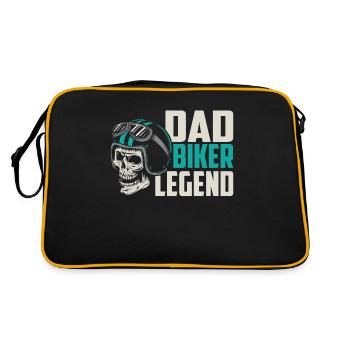 Motorrad Biker Motorbike Motorcycle Dad - Retro Bag - black/gold - Back
