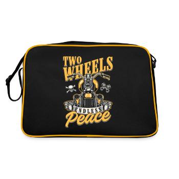 Motorrad Biker Motorbike Motorcycle Therapy - Retro Bag - black/gold - Back