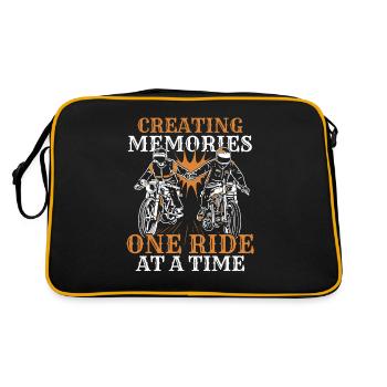 Motorrad Biker Motorbike Motorcycle Dad - Retro Bag - black/gold - Back