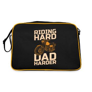 Motorrad Biker Motorbike Motorcycle Dad - Retro Bag - black/gold - Back
