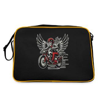 Motorrad Biker Motorbike Skull Motorcycle - Retro Bag - black/gold - Back